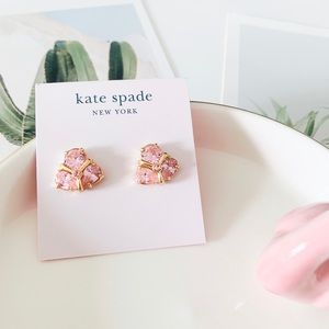 Kate Spade Crystal Cluster Earrings Pink